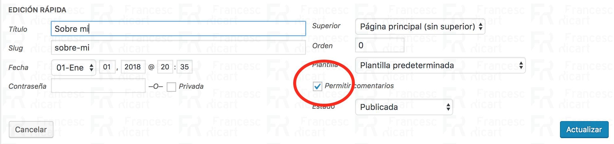 Los contenidos de los comentarios posicionan 3