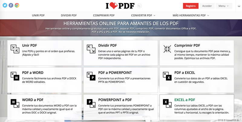 herramientas pdf online