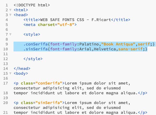 Tipografía CSS: como usar web safe fonts y tipografías personalizadas. 2